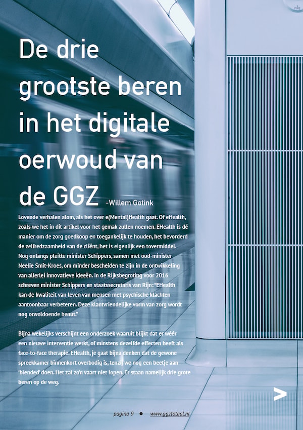 De drie grootste beren in het digitale oerwoud van de GGZ